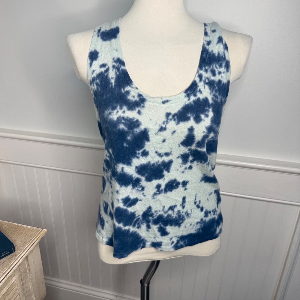 Mother Superior‎ Nun Other Tie Dye Racerback Tank Top Blue White Small